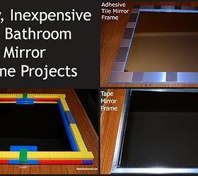 three diy bathroom mirror frames, crafts, painted furniture