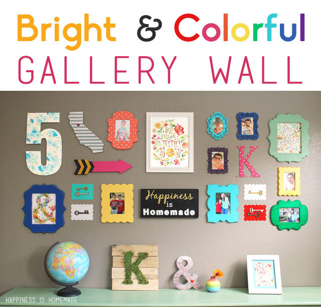 bright colorful gallery wall, home decor, wall decor