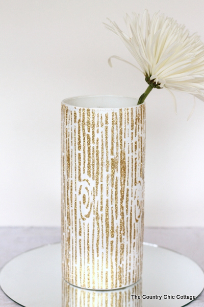 glitter faux grain vase, crafts