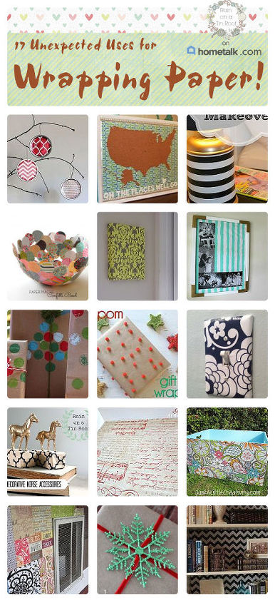 17 unexpected uses for wrapping paper, crafts, repurposing upcycling
