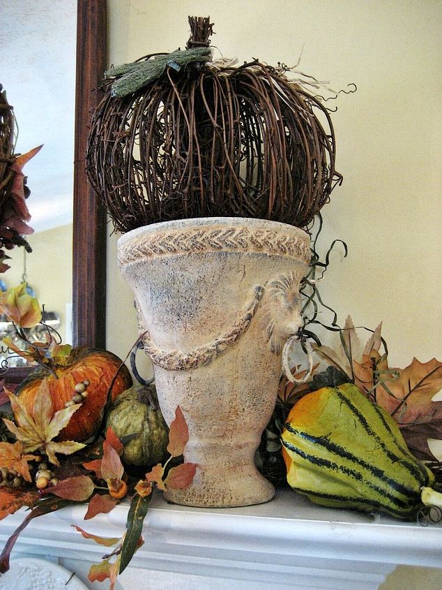 minha toalha de mesa de outono elementos e texturas naturais abboras cabaas, Caba as de corda adicionam textura s minhas urnas francesas de cabe a de le o Adoro cores suaves