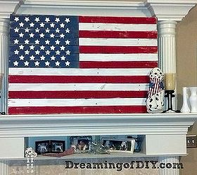 pallet flag and labor day and a red white and blue cork project, crafts, pallet, patriotic decor ideas, seasonal holiday decor