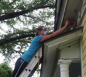 painting the exterior of my 1910 home yep i did it by myself, curb appeal, diy, how to, painting, That s me
