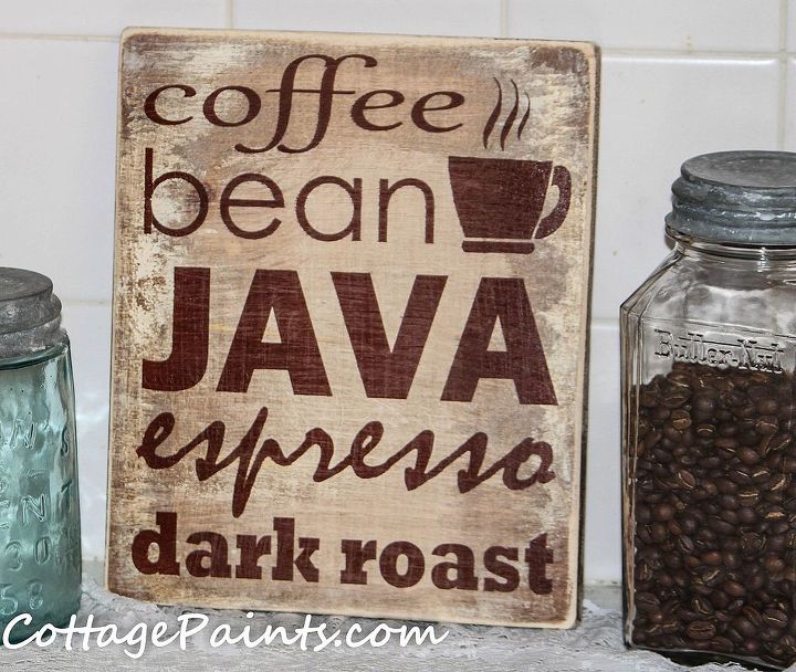 making a coffee bar, crafts, home decor, I made this sign to go on my coffee bar and I have a bigger one in the works