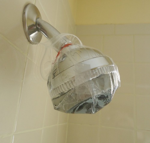 how to make a dirty showerhead look like new again, cleaning tips, During Be Patient