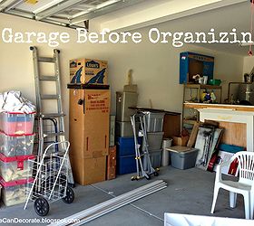 diy custom built garage organizer, diy, garages, organizing, storage ideas, Before