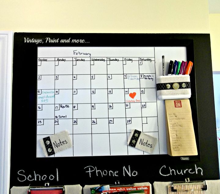kitchen communication center, cleaning tips, kitchen design, Dry erase and magnetic monthly calender