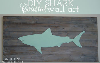 DIY Shark Coastal Wall Art Tutorial