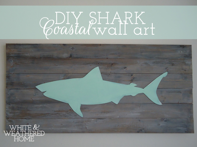 diy shark coastal wall art tutorial, crafts, home decor, woodworking projects, Make your own Coastal wall art Can be done with any sea creature