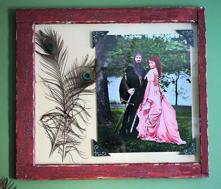 diy window wedding picture frame, crafts, repurposing upcycling, windows, Chippy Wedding Window Frame