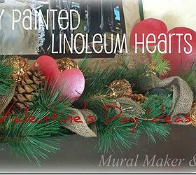 valentine hearts from scrap linoleum, crafts, seasonal holiday decor, valentines day ideas