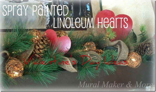 valentine hearts from scrap linoleum, crafts, seasonal holiday decor, valentines day ideas