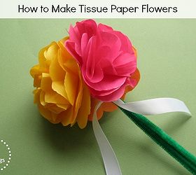 how to make tissue paper flowers, crafts