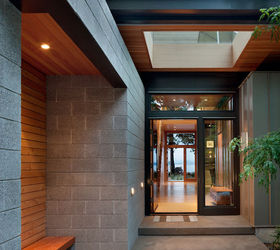 seattle architect sustainable elegance a leed platinum residence, architecture, go green, home decor, home improvement, Entry View Ellis Residence Coates Design Architects Seattle photo by Lara Swimmer