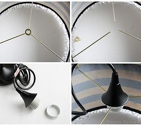 diy drum shade pendant light, lighting, painting, DIY Drum Shade Pendant Light Using Lamp Shade from Wayfair com