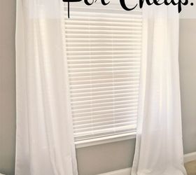 diy floor length curtains for cheap, crafts, reupholster, window treatments