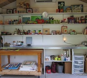 sunny artist studio shed, home improvement, outdoor living, The back wall has no windows or doors perfect for shelves
