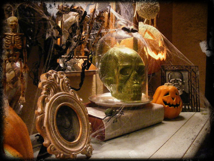 prepare to be scared my spooky halloween vignette comes back from the dead, halloween decorations, seasonal holiday d cor, the scariest witch you ever saw