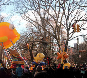 id needed re characters in entertainment, seasonal holiday d cor, thanksgiving decorations, An unidentified school of fish march swim out of water in Macy s 2013 Thanksgiving Parade View One at CPW Image featured