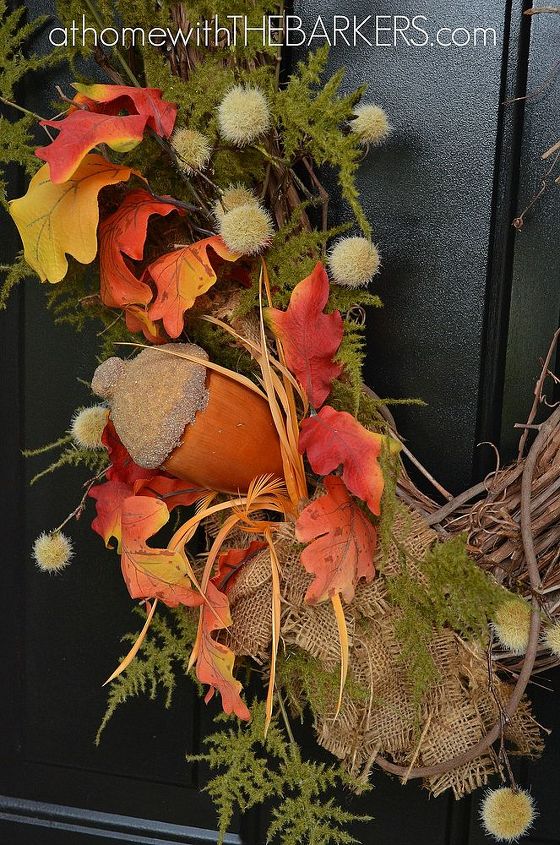 fall home tour, flowers, gardening, seasonal holiday d cor, wreaths, Front door wreath