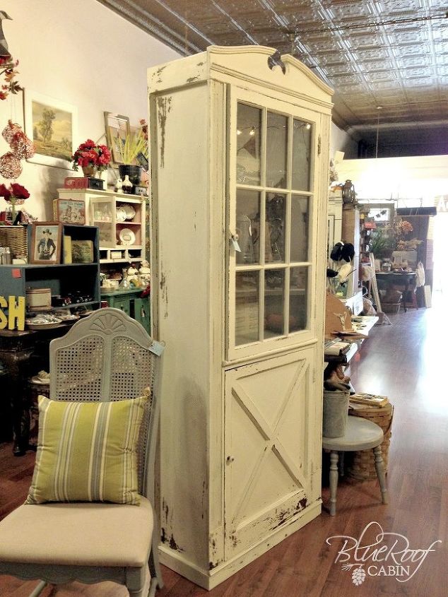 salvaged door into a cabinet, kitchen cabinets, painted furniture, repurposing upcycling