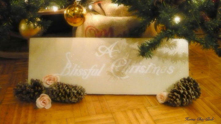 a blissful christmas sign, crafts, seasonal holiday decor