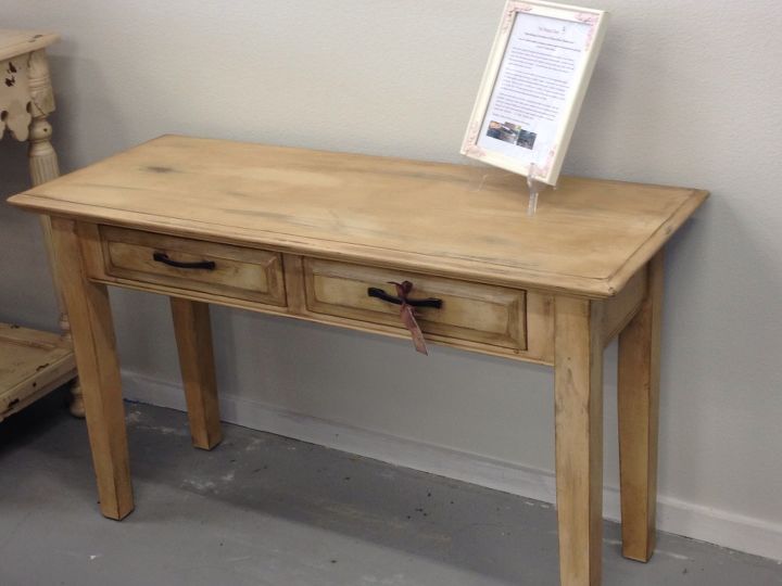 blah oak desk with 2 drawers, painted furniture, repurposing upcycling