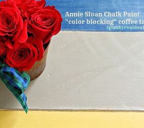 annie sloan color blocked coffee table, painted furniture