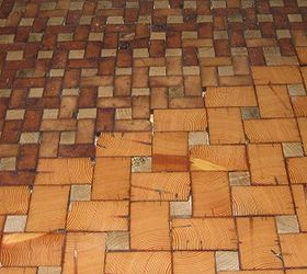 End Grain Cobble Block Wood Tile Flooring | Hometalk