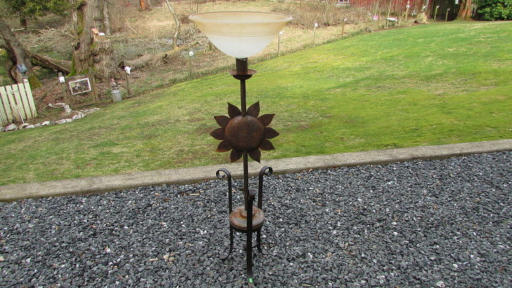 rustic yard art, flowers, gardening, outdoor living, repurposing upcycling, three pieces perfect fit