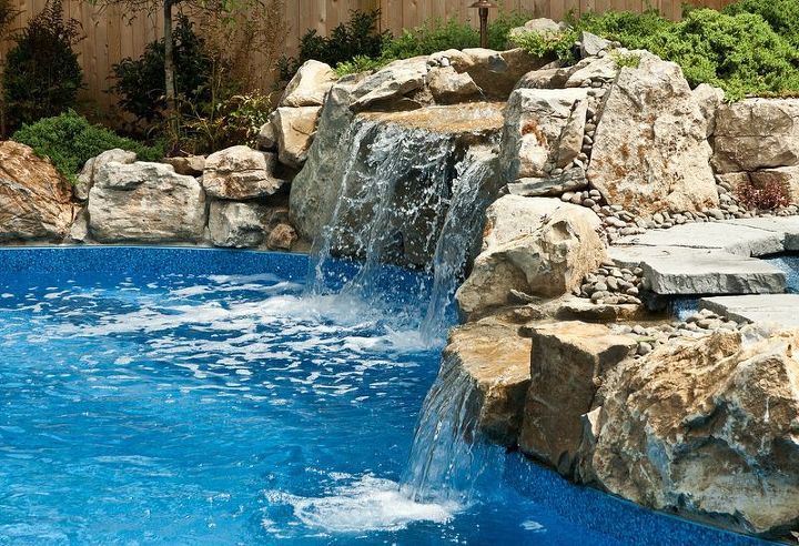 creating backyard retreats size doesn t matter, decks, outdoor living, patio, pool designs, spas, Waterfalls
