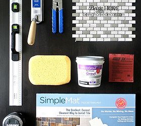 super simple diy tile backsplash, home decor, kitchen backsplash, kitchen design, tiling, wall decor, This are the supplies I used