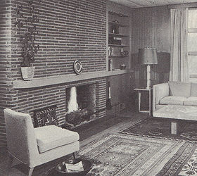1967 fireplace styles, fireplaces mantels, home decor, Mantel decorating was mostly sparse in the 1960 s