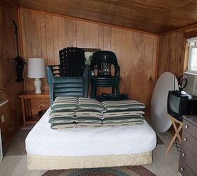tiny lake cabin in the woods, Inside the bunkhouse