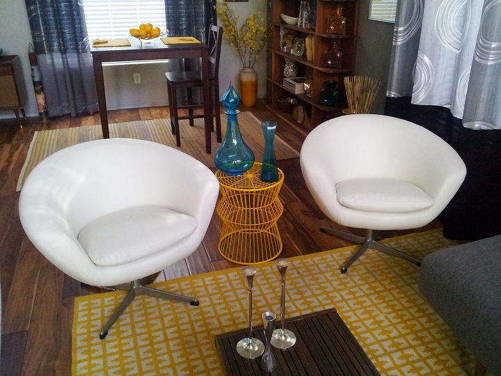 pod chairs finished, painted furniture, reupholster, 1960 s Pod chairs fresh from the upholstery shop