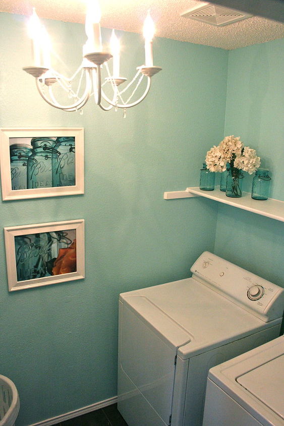ball jar themed laundry room, home decor, laundry rooms
