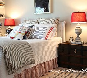 guest room, bedroom ideas, home decor, All bedding is by Pottery Barn except the striped pillow cases are from Land Of Nod and throw pillows are from other sources