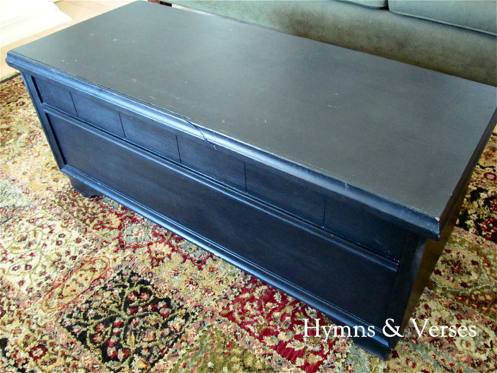 i slip covered my cedar chest, home decor, living room ideas, painted furniture, The before