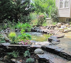 ponds waterfalls and patios, landscape, outdoor living, patio, ponds water features, Pond and Patio By Premier Ponds