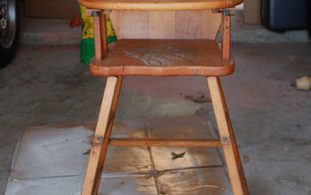 Vintage Wood High Chair With Annie Sloan Chalk Paint