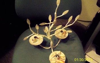  Castiçal de metal (também conhecido como árvore de velas com vários braços) para ser decorado com minha coleção de conchas FL.