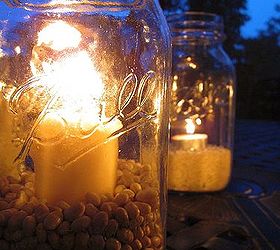 outdoor mason jar lighting, crafts, mason jars, outdoor living