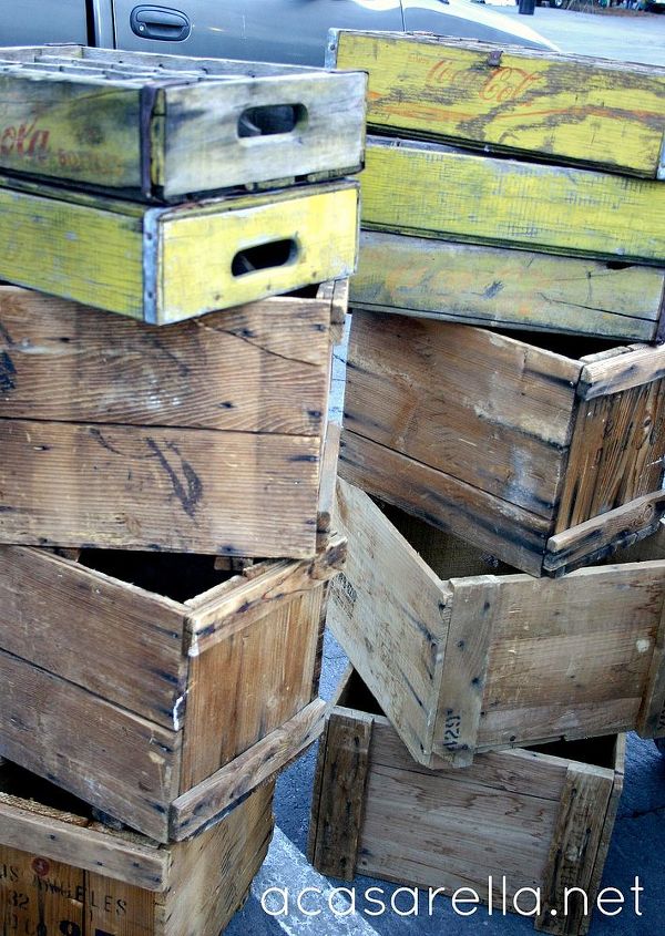 a stroll through the rose bowl flea market, repurposing upcycling, There were crates