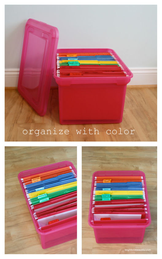 8 ways to organize with color, organizing