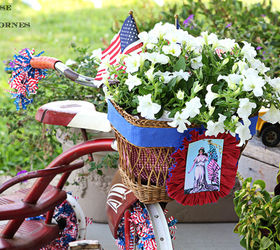 are you decorating your bike for the fourth of july, christmas decorations, flowers, gardening, patriotic decor ideas, repurposing upcycling, seasonal holiday d cor, You gotta have a basket full of flowers