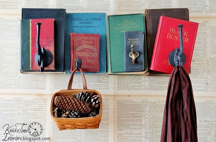 repurposed books into unique coat rack, diy, how to, repurposing upcycling, Hang on every word with this unique repurposed books coat rack