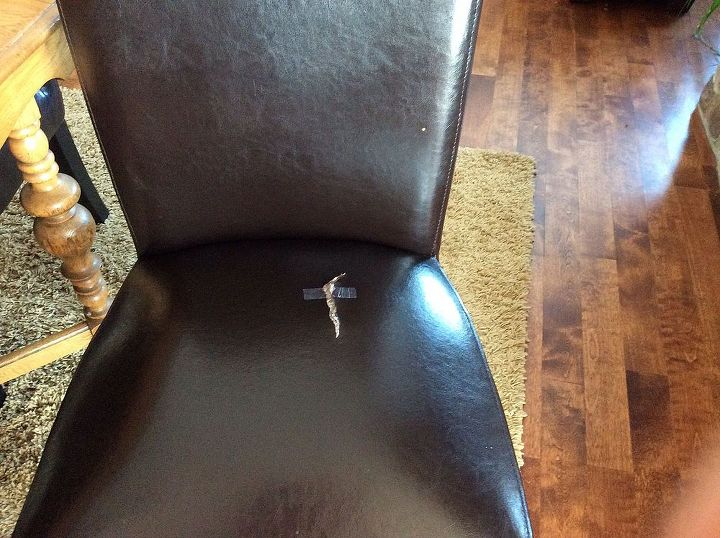 is there a way to fix ripped leather parson chairs, Ripped leather seat parson chair