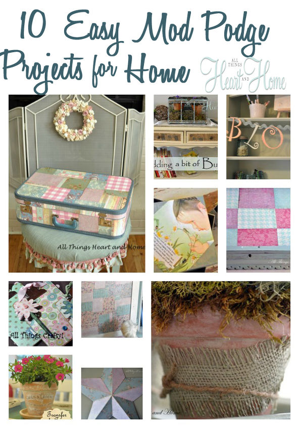10 easy projects with mod podge, crafts, decoupage, Got an extra hour and feeling a little creative Grab some Mod Podge some pretty paper fabric or ribbon and have fun