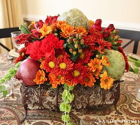 thanksgiving centerpiece, flowers, home decor, seasonal holiday decor, thanksgiving decorations, Thanksgiving Centerpiece