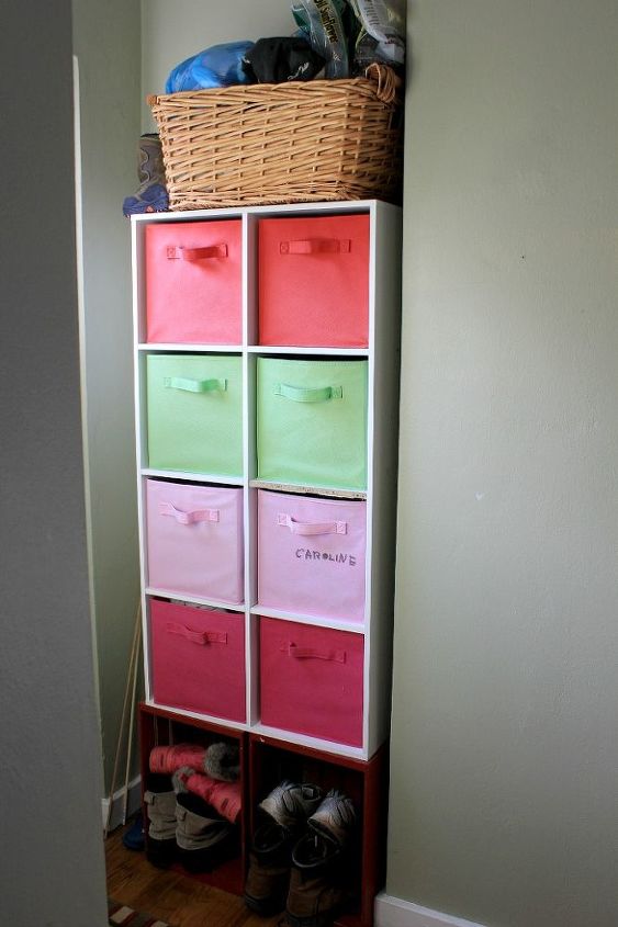 entry cabinets from horrible to adorable, foyer, shelving ideas, storage ideas, The awful before